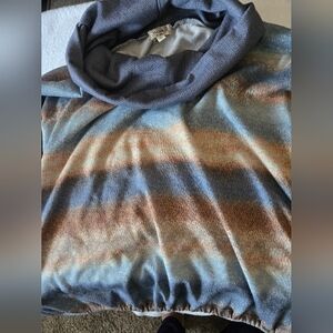 One World Cowl Neck Sweater Xl Euc
